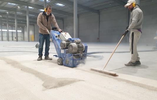 Rabotage sol béton industriel