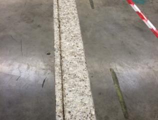 reprise de joint épaufré sur un dallage industriel 